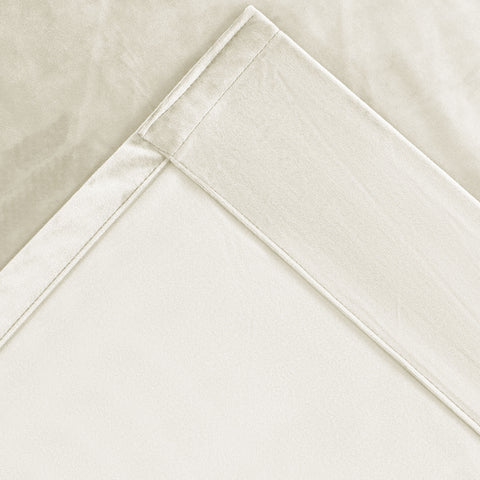 MJ11 Soft Soundproof Luxury Velvet Blackout Drapes Back Tab and Rod Pocket 2 In 1 (1 Panel)