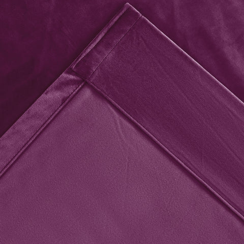 MJ11 Soft Soundproof Luxury Velvet Blackout Drapes Back Tab and Rod Pocket 2 In 1 (1 Panel)