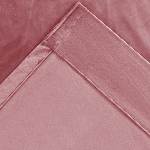 MJ11 Soft Soundproof Luxury Velvet Blackout Drapes Back Tab and Rod Pocket 2 In 1 (1 Panel)