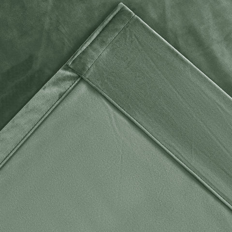 MJ11 Soft Soundproof Luxury Velvet Blackout Drapes Back Tab and Rod Pocket 2 In 1 (1 Panel)