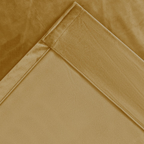 MJ11 Soft Soundproof Luxury Velvet Blackout Drapes Back Tab and Rod Pocket 2 In 1 (1 Panel)