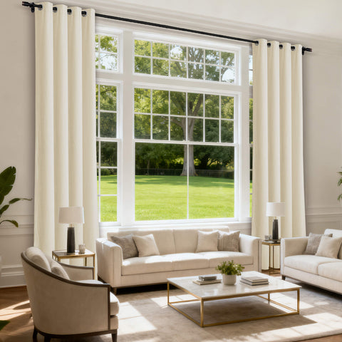 MJ11 Soft Velvet Blackout Drapes For Living Room Bedroom Grommet 1 Panel