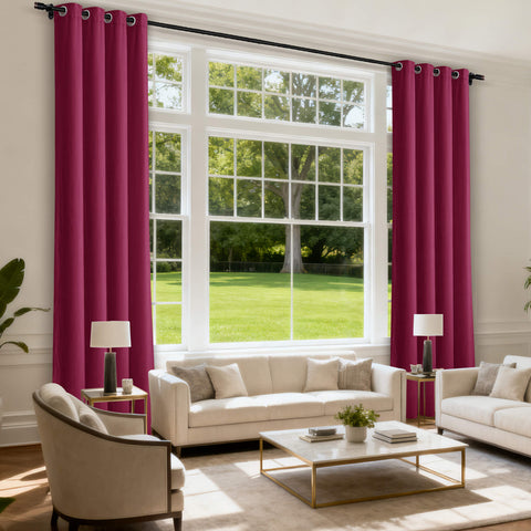 MJ11 Soft Velvet Blackout Drapes For Living Room Bedroom Grommet 1 Panel