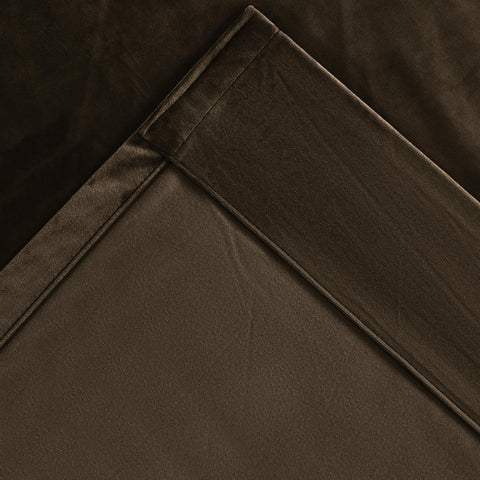 MJ11 Soft Velvet Blackout Drapes For Living Room Bedroom Grommet 1 Panel