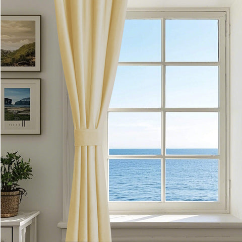 MJ11 Soft Velvet Blackout Drapes For Living Room Bedroom Grommet 1 Panel