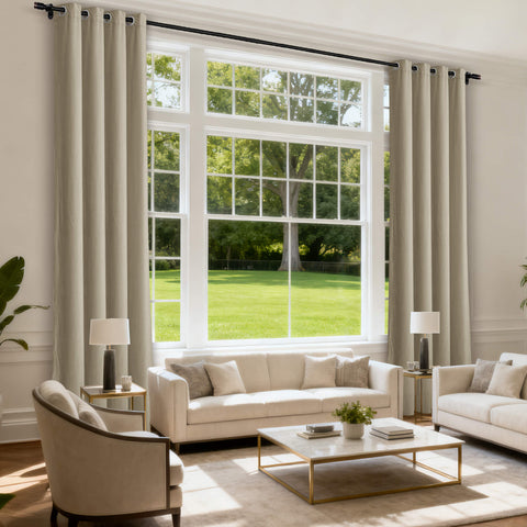 MJ11 Soft Velvet Blackout Drapes For Living Room Bedroom Grommet 1 Panel