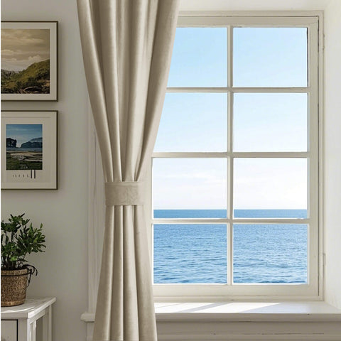 MJ11 Soft Velvet Blackout Drapes For Living Room Bedroom Grommet 1 Panel