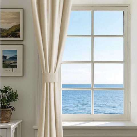 MJ11 Soft Velvet Blackout Drapes For Living Room Bedroom Grommet 1 Panel
