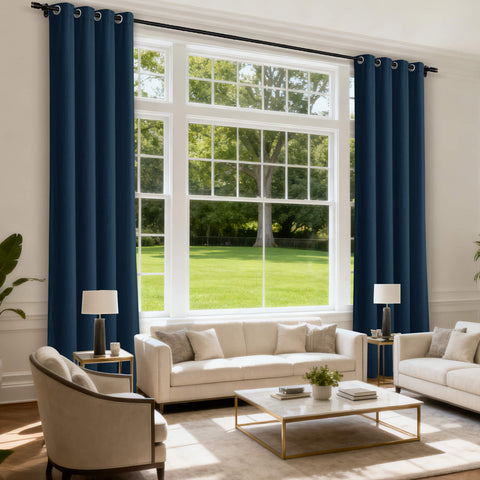 MJ11 Soft Velvet Blackout Drapes For Living Room Bedroom Grommet 1 Panel