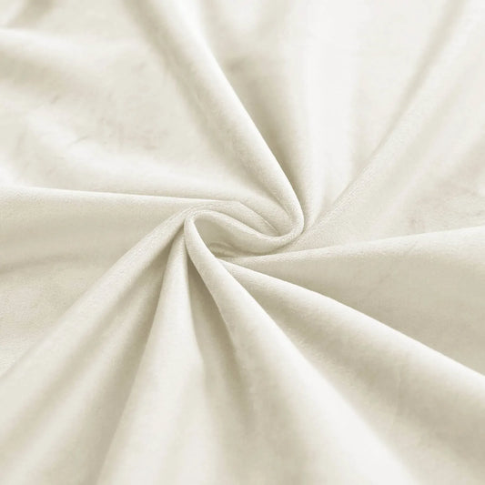 MJ11 Soft Velvet Blackout Drapes For Living Room Bedroom Grommet - Cololeaf -- 1# Off White