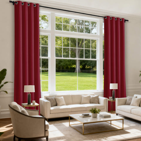 MJ11 Soft Velvet Blackout Drapes For Living Room Bedroom Grommet 1 Panel