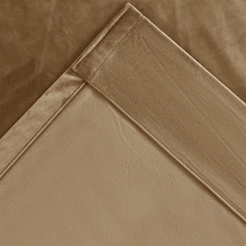 MJ11 Soft Velvet Blackout Drapes For Living Room Bedroom Grommet 1 Panel