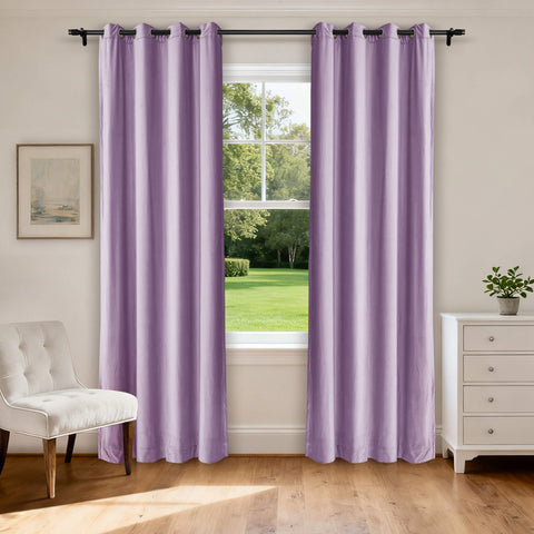MJ11 Soft Velvet Blackout Drapes For Living Room Bedroom Grommet 1 Panel