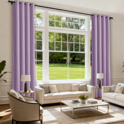 MJ11 Soft Velvet Blackout Drapes For Living Room Bedroom Grommet 1 Panel