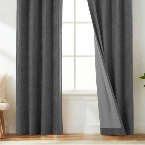 OY12 Blackout Soft Chenille Curtains Grommets 1 Panel for Bedroom