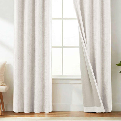 OY12 Blackout Soft Chenille Curtains Grommets 1 Panel for Bedroom