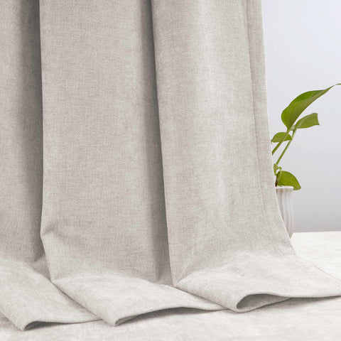 OY12 Blackout Soft Chenille Curtains Grommets 1 Panel for Bedroom