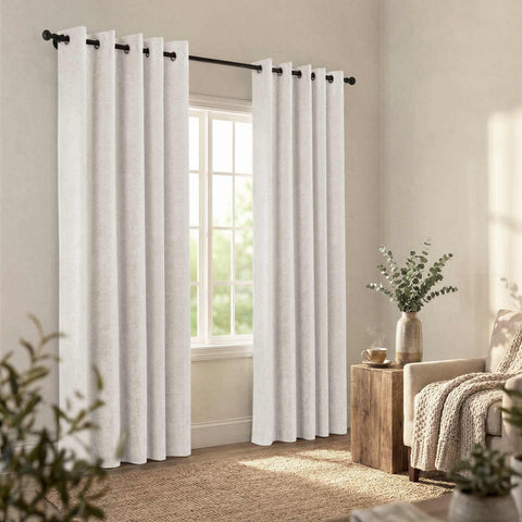 OY12 Blackout Soft Chenille Curtains Grommets 1 Panel for Bedroom