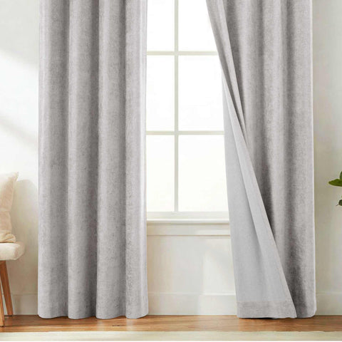 OY12 Blackout Soft Chenille Curtains Grommets 1 Panel for Bedroom