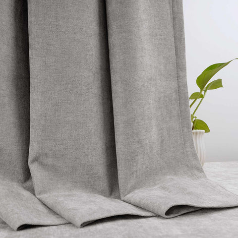 OY12 Blackout Soft Chenille Curtains Grommets 1 Panel for Bedroom