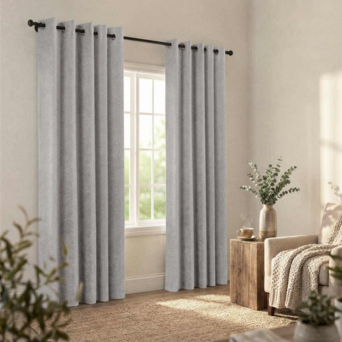 OY12 Blackout Soft Chenille Curtains Grommets 1 Panel for Bedroom