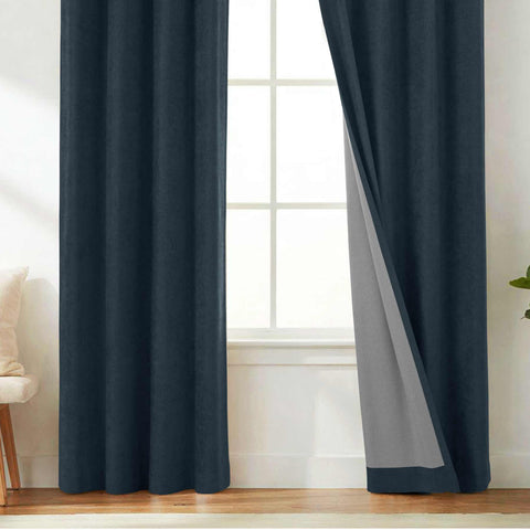 OY12 Blackout Soft Chenille Curtains Grommets 1 Panel for Bedroom