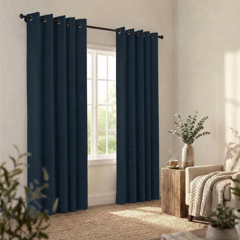 OY12 Blackout Soft Chenille Curtains Grommets 1 Panel for Bedroom