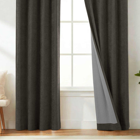 OY12 Blackout Soft Chenille Curtains Grommets 1 Panel for Bedroom