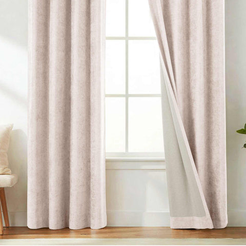 OY12 Blackout Soft Chenille Curtains Grommets 1 Panel for Bedroom
