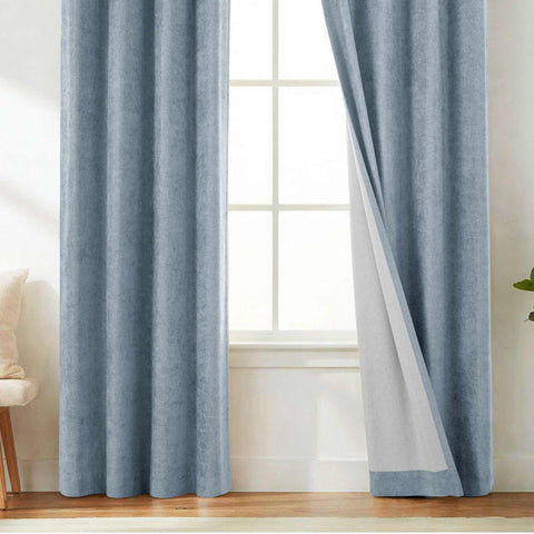 OY12 Blackout Soft Chenille Curtains Grommets 1 Panel for Bedroom