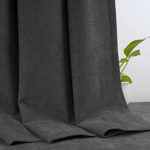 OY12 Blackout Soft Chenille Curtains Grommets 1 Panel for Bedroom
