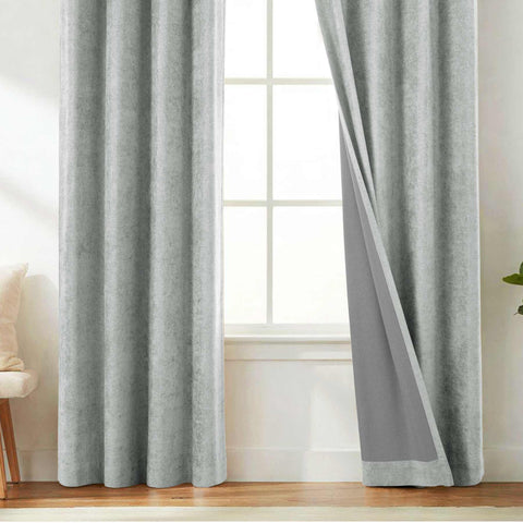 OY12 Blackout Soft Chenille Curtains Grommets 1 Panel for Bedroom