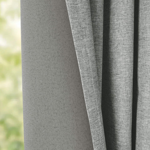 OY19S Linen Blend Soft Blackout Curtains Pinch Peat 1 Panel