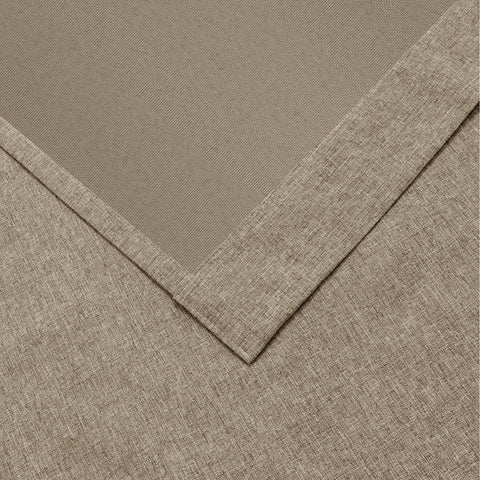 OY19S Linen Blend Soft Blackout Curtains Pinch Peat 1 Panel