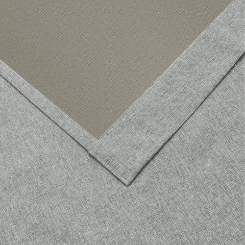 OY19S Soft Linen Blend Blackout Curtains Grommets 1 Panel