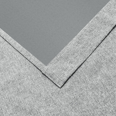 OY19S Soft Linen Blend Blackout Curtains Grommets 1 Panel