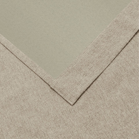 OY19S Soft Linen Blend Blackout Curtains 220GSM Flat Hooks 1 Panel