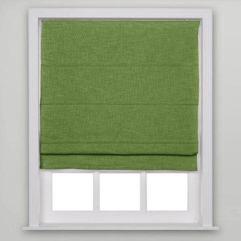 1908 Roman Shade Velcro Faux Linen Light Filtering, Blackout, Room Darkening, Installation Hardware Included - Cololeaf -- #0 Snow White