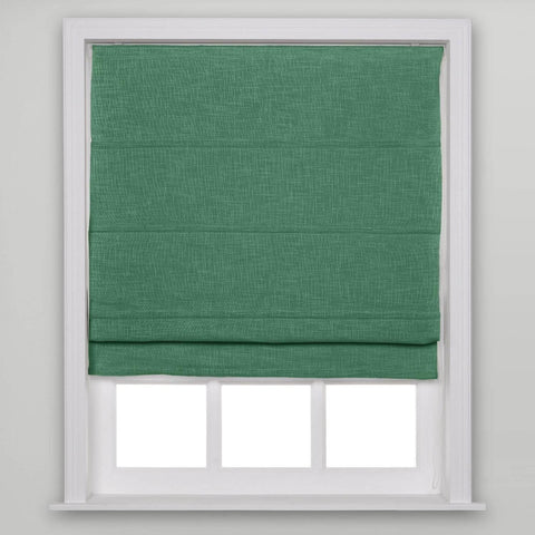 1908 Roman Shade Velcro Faux Linen Light Filtering, Blackout, Room Darkening, Installation Hardware Included - Cololeaf -- #0 Snow White