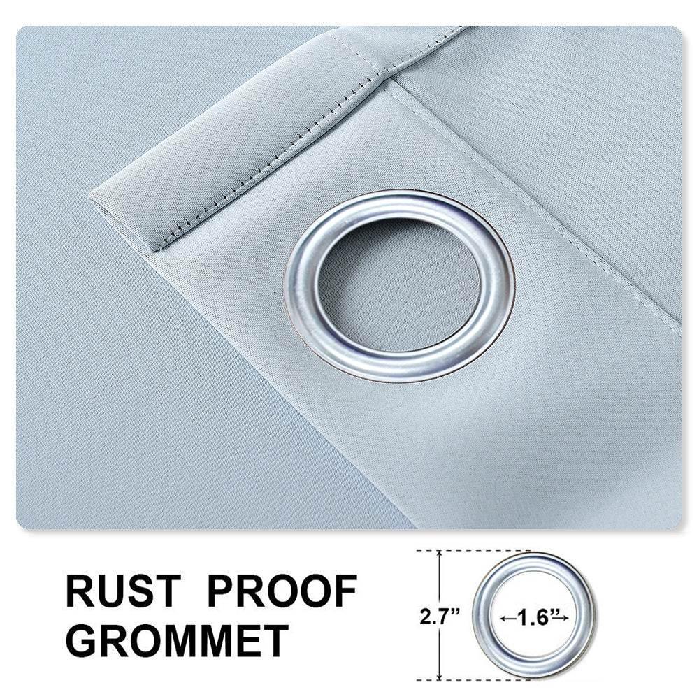 Rose Extra Wide Outdoor Curtains Waterproof Thermal Insulated Blackout Top Grommet - Cololeaf -- Beige