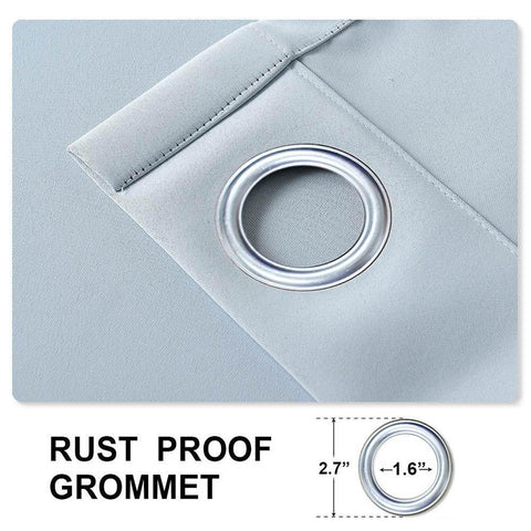 Rose Extra Wide Outdoor Curtains Waterproof Thermal Insulated Blackout Top Grommet - Cololeaf -- Beige