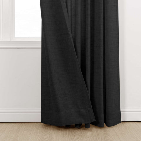 TW04 Linen Textured Light Filtering Sheer Curtain Pinch Pleat