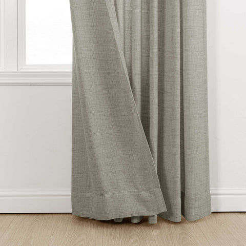 TW04 Linen Textured Light Filtering Sheer Curtain Pinch Pleat