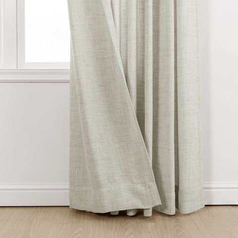 TW04 Linen Textured Light Filtering Sheer Curtain Pinch Pleat