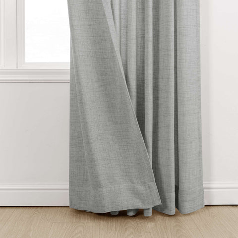 TW04 Linen Textured Light Filtering Sheer Curtain Pinch Pleat