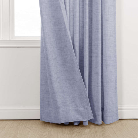 TW04 Linen Textured Light Filtering Sheer Curtain Pinch Pleat