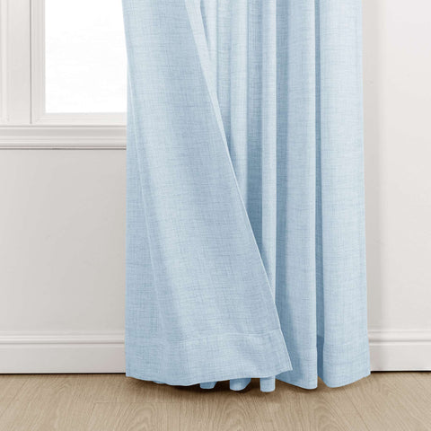 TW04 Linen Textured Light Filtering Sheer Curtain Pinch Pleat