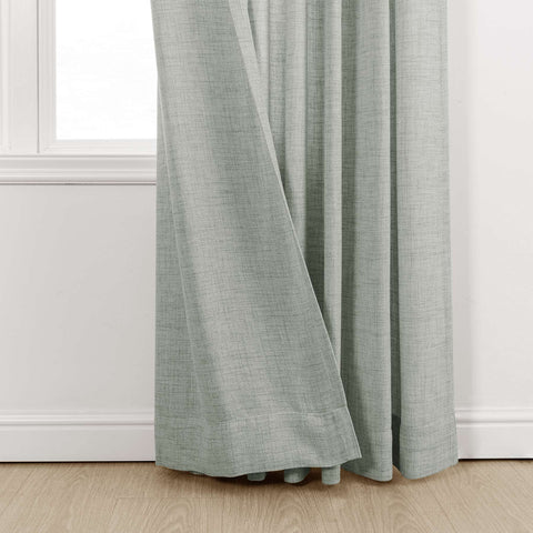 TW04 Linen Textured Light Filtering Sheer Curtain Pinch Pleat