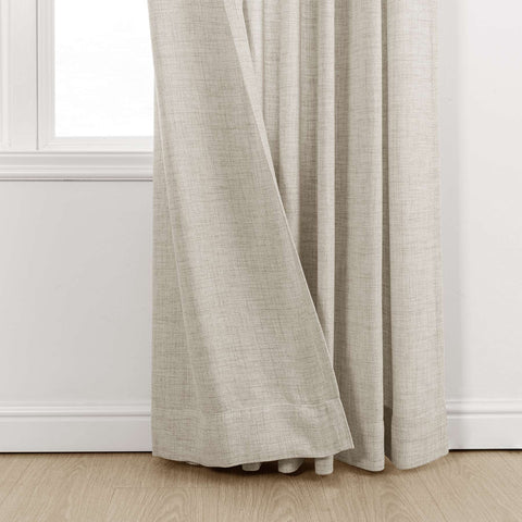 TW04 Linen Textured Light Filtering Sheer Curtain Pinch Pleat