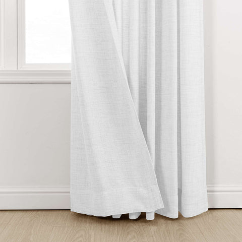 TW04 Linen Textured Light Filtering Sheer Curtain Pinch Pleat